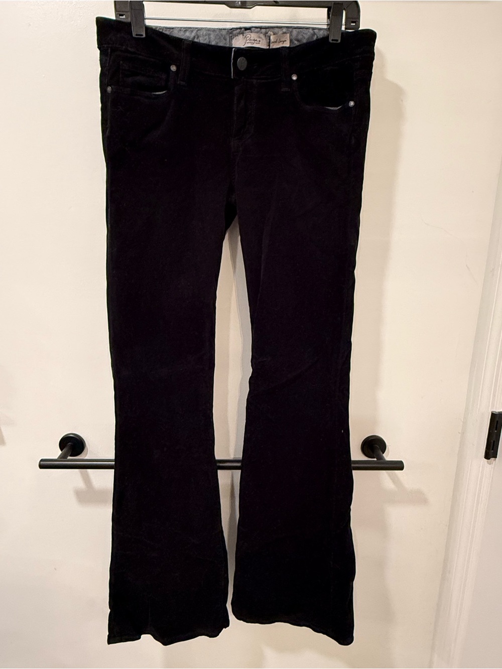 Vintage Paige Black Baby Whale Corduroy low rise Laurel Canyon — size 31